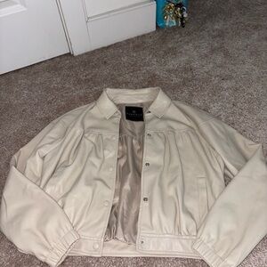 Bagatelle Off-White Leather Jacket